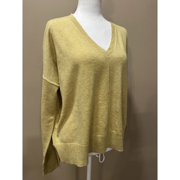 KERISMA Womens Yellow Sweater Sz S/M Wool Relaxed Comfy Cabincore Cozy Lagenlook - Picture 4 of 11